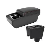 HPZPRPCEW Per Dacia Per R&enault Per Sandero Per Logan 2 Scatola Bracciolo Auto Scatola Di Archiviazione Accessori Auto(A1 Nero rosso SENZA USB)
