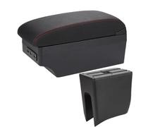 HPZPRPCEW Per Dacia Per Spring Bracciolo Per R&enault K-ZE Bracciolo Auto Vanetto Centrale(A1 Nero rosso 7USB)