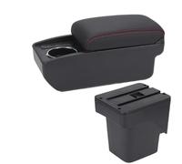 HPZPRPCEW Per F&ord Per Focus 2 Per Focus Mk2 Auto Bracciolo Accessori Dettagli Interni Pezzi Di Retrofitting Scatola Di Stoccaggio(B1 Nero rosso 6USB)