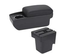 HPZPRPCEW Per F&ord Per Focus 2 Per Focus Mk2 Auto Bracciolo Accessori Dettagli Interni Pezzi Di Retrofitting Scatola Di Stoccaggio(B2 Linea nera 6USB)