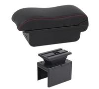 HPZPRPCEW Per Fiat Per Grande Per Punto Scatola Bracciolo Per Fiat Per Punto Scatola Bracciolo Auto Scatola Di Immagazzinamento Centrale Con USB(C2 Linea rossa)