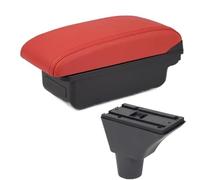 HPZPRPCEW Per Fiat Per Panda Per PANDA II Bracciolo Auto Portabicchiere Interfaccia USB Interno Styling Auto(A4 rosso senza USB)