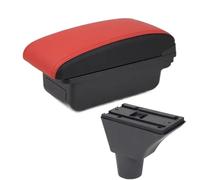 HPZPRPCEW Per Fiat Per Panda Per PANDA II Bracciolo Auto Portabicchiere Interfaccia USB Interno Styling Auto(A5 Rosso nero Senza USB)