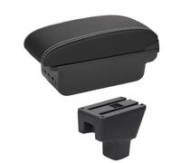 HPZPRPCEW Per Fiat Per Sedici Box Bracciolo Centrale Contenuto Negozio Scatola Di Immagazzinaggio Box Bracciolo Con Portabicchiere Interfaccia USB(B3 Nero bianco 3USB)