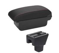 HPZPRPCEW Per Fiat Per Sedici Box Bracciolo Centrale Contenuto Negozio Scatola Di Immagazzinaggio Box Bracciolo Con Portabicchiere Interfaccia USB(A1 linea rossa Nessuna USB)