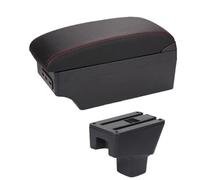 HPZPRPCEW Per Fiat Per Sedici Box Bracciolo Centrale Contenuto Negozio Scatola Di Immagazzinaggio Box Bracciolo Con Portabicchiere Interfaccia USB(C1 linea rossa 7USB)