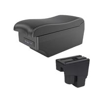 HPZPRPCEW Per Fit Per Jazz 1 2003 2004 2005 2006 2007 Box Bracciolo Auto Ripiano Braccio Scatola Accessori Auto(A3 Nero bianco 7USB)