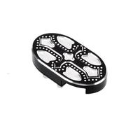 HPZPRPCEW Per Harley Per Sportster XL883 XL1200 1200 Per V-Rod Per Street Per Night Rod Copripedana motocicletta CNC Piastra pedale freno(Nero Argento)