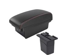 HPZPRPCEW Per Holden Per Cruze 2009 2010 2011 2012 2013 2014 2015 Scatola Bracciolo Console Centrale Scatola Di Immagazzinaggio(B1 Nero rosso 3USB)