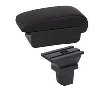 HPZPRPCEW Per Holden Per Trax Vanità Bracciolo Auto 2013 2014 2015 2016 2017 2018 2019 2020 Vanità Bracciolo Scatola Di Archiviazione Braccio(B1 Nero rosso 3USB)