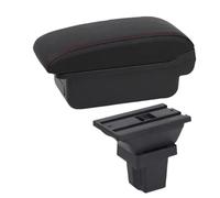 HPZPRPCEW Per Holden Per Trax Vanità Bracciolo Auto 2013 2014 2015 2016 2017 2018 2019 2020 Vanità Bracciolo Scatola Di Archiviazione Braccio(A1 Nero rosso SENZA USB)