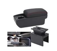 HPZPRPCEW Per Hyundai I20 2021 2022 2023 2024 Scatola Bracciolo Auto Parti Interni Console Centrale Scatola Portaoggetti Auto(B1 Nero rosso 6USB)