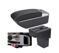 HPZPRPCEW Per Hyundai Per SOLARIS Bracciolo Portaoggetti Per Accent RB Per Solaris Per Verna 2011-2016 Portaoggetti Bracciolo Auto(Black white NO USB)
