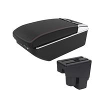 HPZPRPCEW Per Jazz Scatola Bracciolo Per Fit Per Jazz 1 2003 2004 2005 2006 2007 Bracciolo Auto Scatola Di Immagazzinaggio Braccio Accessori Auto(A1 Nero rosso 7USB)
