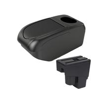 HPZPRPCEW Per Jazz Scatola Bracciolo Per Fit Per Jazz 1 2003 2004 2005 2006 2007 Bracciolo Auto Scatola Di Immagazzinaggio Braccio Accessori Auto(B1 Black Frame 6USB)