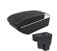 HPZPRPCEW Per Jazz Scatola Bracciolo Per Fit Per Jazz 1 2003 2004 2005 2006 2007 Bracciolo Auto Scatola Di Immagazzinaggio Braccio Accessori Auto(A3 Nero bianco 7USB)