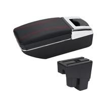 HPZPRPCEW Per Jazz Scatola Bracciolo Per Fit Per Jazz 1 Bracciolo Auto 2003 2004 2005 2006 2007 Scatola Bracciolo Accessori Auto(A1 Nero rosso SENZA USB)