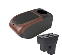 HPZPRPCEW Per Jazz Scatola Bracciolo Per Fit Per Jazz 2 Bracciolo Auto 2008-2013 2009 2010 2011 2012 Scatola Di Stivaggio Braccio(6USB Brown)