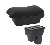 HPZPRPCEW Per Jazz Scatola Bracciolo Per Fit Per Jazz 2 Scatola Bracciolo Auto 2008 2009-2013 Scatola Di Stivaggio Superficie Curva Pelle(Linea nera A2 Nessuna USB)