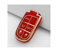 HPZPRPCEW Per Jeep Per Commander Per Grand WK2 KL BU MP Per Dodge Per Chrysler 200 300C Custodia Protettiva Chiave Auto TPU(ROSSO)