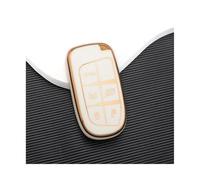 HPZPRPCEW Per Jeep Per Renegade Per Grand Per Cherokee Per Dodge Per Journey Per Charger Per Challenger Custia Cover TPU Chiave Auto(BIANCO)
