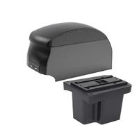 HPZPRPCEW Per KIA Per Cerato Per Forte K3 Poggia Braccio Pelle Auto Stile Console Centrale(B2 Black double)