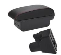 HPZPRPCEW Per Kia Per Picanto Bracciolo Centrale Per Kia Per Picanto Per 3X-Line Bracciolo Interno Accessori Retrofit(B1 Nero rosso 3USB)