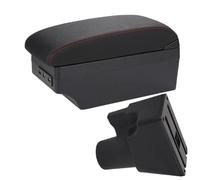 HPZPRPCEW Per Kia Per Picanto Bracciolo Centrale Per Kia Per Picanto Per 3X-Line Bracciolo Interno Accessori Retrofit(A1 Nero rosso 7USB)