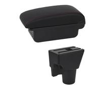 HPZPRPCEW Per KIA Per Picanto Bracciolo Centrale Vanetto Di Stoccaggio Centrale Con Portabicchieri Prodotti Accessorio Stile Interno Auto(C1 Linea Rossa)