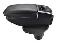 HPZPRPCEW Per Kia Per Rio 4 (YB) 2017-oggi Per Kia Per X-Line Portariviste Console Centrale Bracciolo Girevole Pelle(Nero con filo nero)