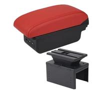 HPZPRPCEW Per Kia Per Venga Scatola Bracciolo Per Kia Per Venga Scatola Di Archiviazione Centrale Auto Bracciolo Pezzi Di Retrofit(B4 rosso 3USB)
