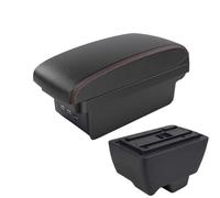 HPZPRPCEW Per Mahindra Per Bolero Portabraccio Auto Universale Console Centrale Box Di Ricarica Accessori Modifica Portabicchieri(B1 Nero rosso 3USB)