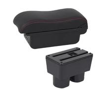 HPZPRPCEW Per N&issan Per Tiida C11 Poggiapolsi Per Sylphy Per Tiida Per Latio Portabracciolo Auto Vanità Centrale Ricambi Interni(B1 Nero rosso 3USB)