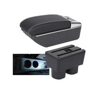 HPZPRPCEW Per N&issan Per Tiida Per Sylphy Per Tiida C11 Per Latio Bracciolo Auto Interni Scatola Portaoggetti Altezza Regolabile Bracciolo(B3 Nero bianco 7USB)