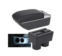 HPZPRPCEW Per N&issan Per Tiida Per Sylphy Per Tiida C11 Per Latio Bracciolo Auto Interni Scatola Portaoggetti Altezza Regolabile Bracciolo(B2 Linea nera 7USB)
