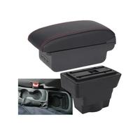 HPZPRPCEW Per Opel Per Astra J 2012 2013 2014 2015 2016 2017 2018-2022 Portabevi Per Auto Box Di Archiviazione Auto Bracciolo Dettagli Interni(B1 Nero rosso 3USB)