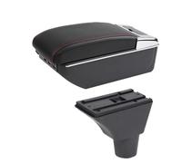 HPZPRPCEW Per Opel Per Meriva Scatola Bracciolo Auto Scatola Di Stoccaggio Parte Internazionale Di Retrofit Accessori Auto(C1 linea rossa 7USB)
