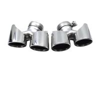 HPZPRPCEW Per Porsche 911 Per Carrera 911.1 911.2 2016 2017 2018 2019 Terminale Di Scarico Con Ugello In Acciaio Inox Nero(Argento)