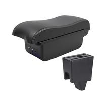 HPZPRPCEW Per Proton Per Saga Scatola Di Stivaggio Bracciolo Bracciolo In Pelle Accessori Console Centrale USB Stile Auto(B3 Nero bianco 3USB)