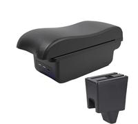 HPZPRPCEW Per Proton Per Saga Scatola Di Stivaggio Bracciolo Bracciolo In Pelle Accessori Console Centrale USB Stile Auto(B2 linea nera 3USB)