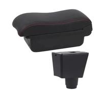 HPZPRPCEW Per R&enault Per Logan 2 Bracciolo Per R&enault Per Sandero 2 Scatola Bracciolo Auto Pezzi Scatola Di Immagazzinaggio Centrale(A1 Nero rosso SENZA USB)