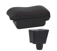 HPZPRPCEW Per R&enault Per Logan 2 Bracciolo Per R&enault Per Sandero 2 Scatola Bracciolo Auto Pezzi Scatola Di Immagazzinaggio Centrale(B1 Nero rosso 3USB)