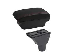 HPZPRPCEW Per R&enault Per Sandero Stepway Portabracciolo Per Dacia Per R&enault Per Sandero Per Logan 2 Portabracciolo Scatola Di Stoccaggio(A1 Nero rosso SENZA USB)