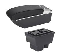 HPZPRPCEW Per S&koda Per Fabia 2 2008-2014 Portabbracciolo Pezzi Di Retrofit Scatola Di Archiviazione Componenti Interni Accessori Auto(D2 Linea nera Nessuna USB)