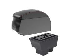 HPZPRPCEW Per S&koda Per FABIA Portabracciolo Per S&koda Per Fabia II 2008-2014 Bracciolo Auto Vanocentrale Retrofit Con USB(A1 Black Red single)
