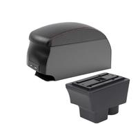 HPZPRPCEW Per S&koda Per FABIA Portabracciolo Per S&koda Per Fabia II 2008-2014 Bracciolo Auto Vanocentrale Retrofit Con USB(B1 Black Red double)