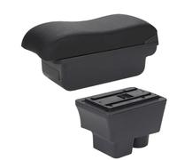 HPZPRPCEW Per S&koda Per FABIA Portabrasile Per S&koda Per Fabia II 2 Bracciolo Auto 2007-2014 Superficie Curva Pelle Scatola Portaoggetti Auto(C2 Linea nera NO USB)
