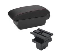HPZPRPCEW Per S&koda Per Octavia Per Yeti Mk2 2005-2012 Bracciolo Auto Scatola Di Archiviazione Accessori Auto Parti Retrofit Interni USB(C1 Nero rosso NO USB)