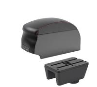 HPZPRPCEW Per Seat Per Ibiza 6j Per Ibiza 6L Bracciolo Auto Scatola Di Stoccaggio Auto Parti Di Retrofit Accessori Auto Interni(B1 Black Red double)