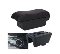 HPZPRPCEW Per Seat Per Ibiza Per Ibiza 6j Per Ibiza 6L Bracciolo Auto Scatola Di Archiviazione Parti Retrofit Accessori Interni Auto Braccio(B1 Nero rosso 3USB)